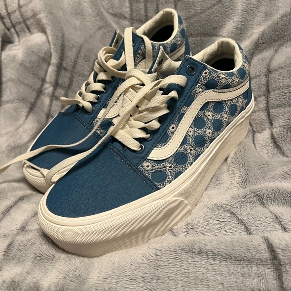 NEW Vans Authentic Stackform Shoes W Size 8 or M 6.5 Denim Platform Sneakers - Picture 3 of 8